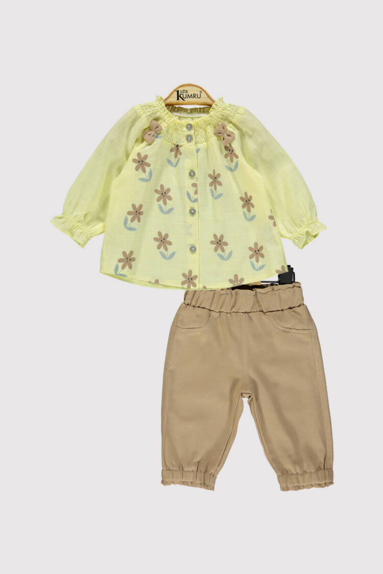 Baby Girl Daisy Shirt Set 6-18M - Brand: Kumru Bebe - Kids & Baby Clothes Wholesale - Globality Store