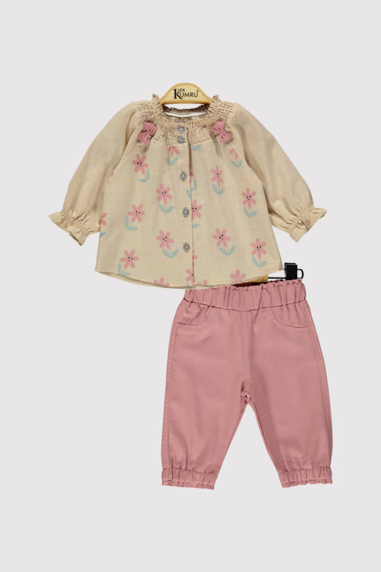 Baby Girl Daisy Shirt Set 6-18M - Brand: Kumru Bebe - Kids & Baby Clothes Wholesale - Globality Store