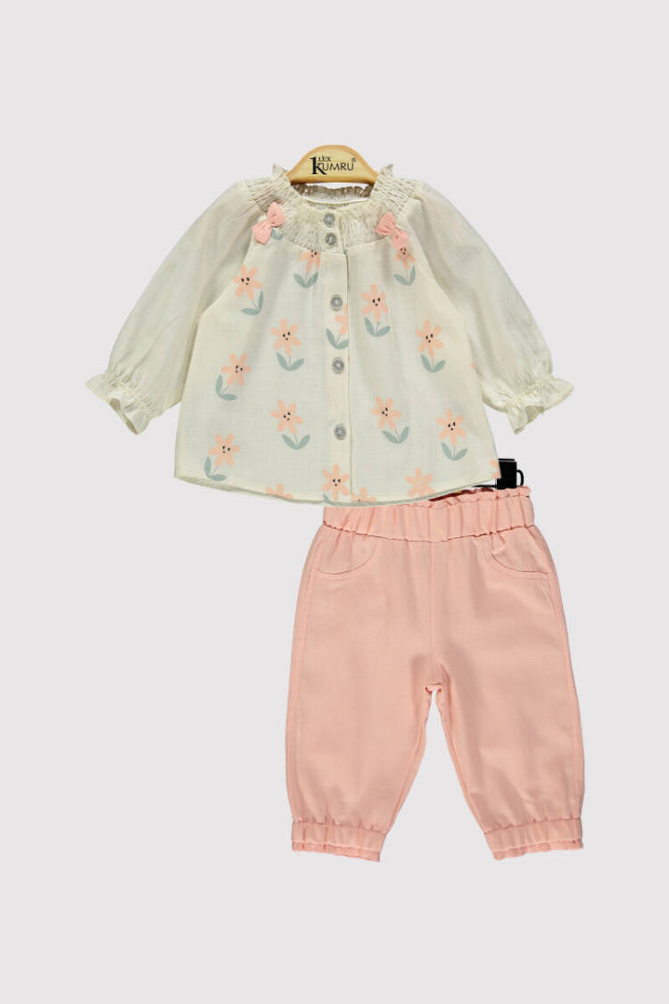 Baby Girl Daisy Shirt Set 6-18M - Brand: Kumru Bebe - Kids & Baby Clothes Wholesale - Globality Store