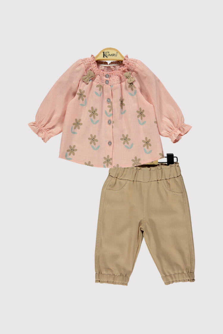 Baby Girl Daisy Shirt Set 6-18M - Brand: Kumru Bebe - Kids & Baby Clothes Wholesale - Globality Store