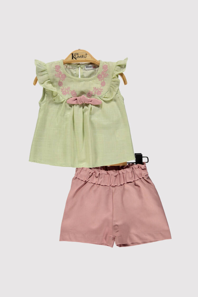 Baby Girl Embroidered Front Set 6-18M - Brand: Kumru Bebe - Kids & Baby Clothes Wholesale - Globality Store