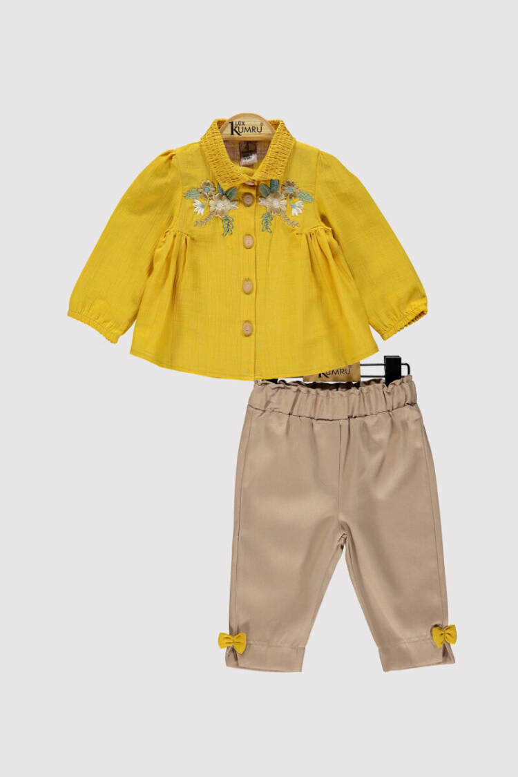 Baby Girl Embroidered Set 6-18M - Brand: Kumru Bebe - Kids & Baby Clothes Wholesale - Globality Store