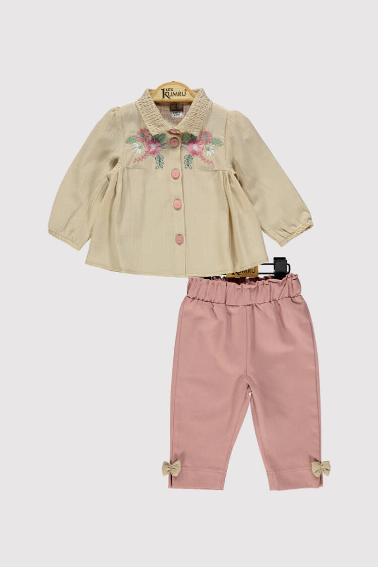 Baby Girl Embroidered Set 6-18M - Brand: Kumru Bebe - Kids & Baby Clothes Wholesale - Globality Store