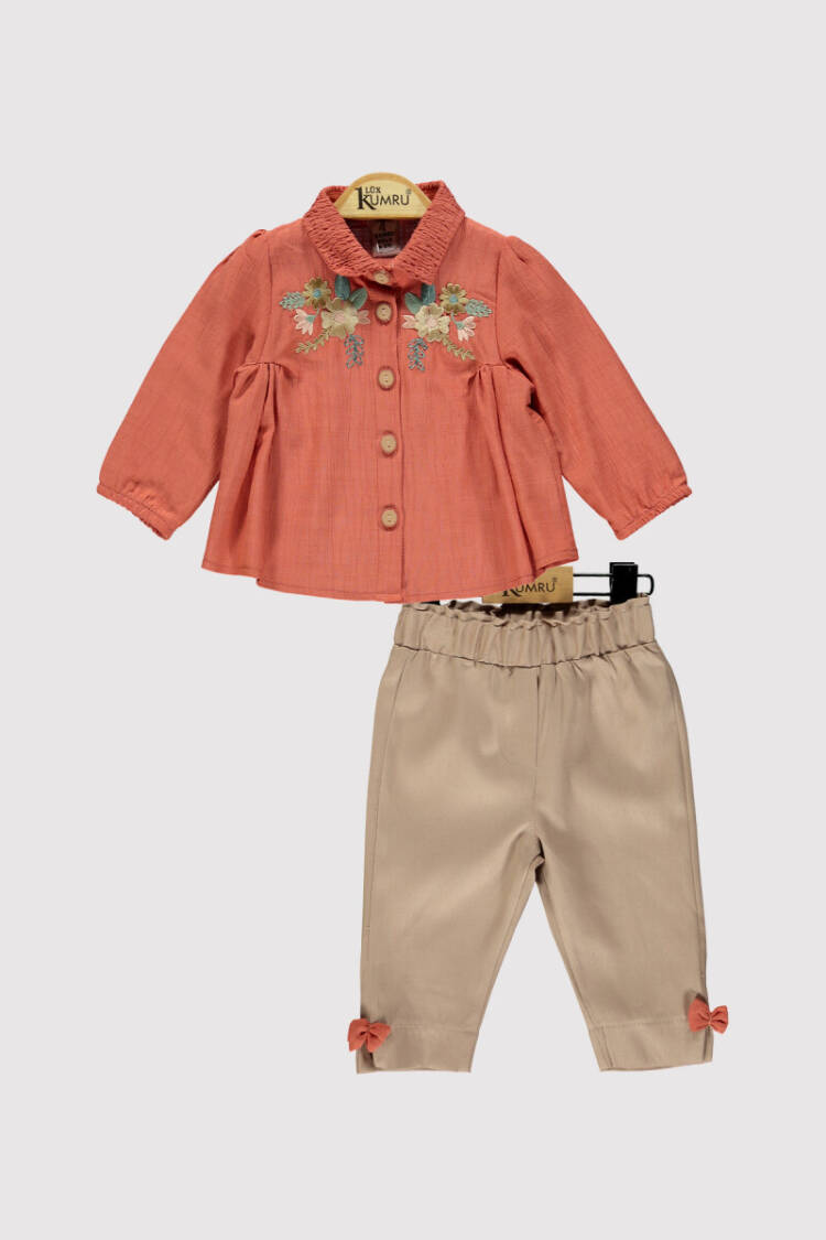 Baby Girl Embroidered Set 6-18M - Brand: Kumru Bebe - Kids & Baby Clothes Wholesale - Globality Store