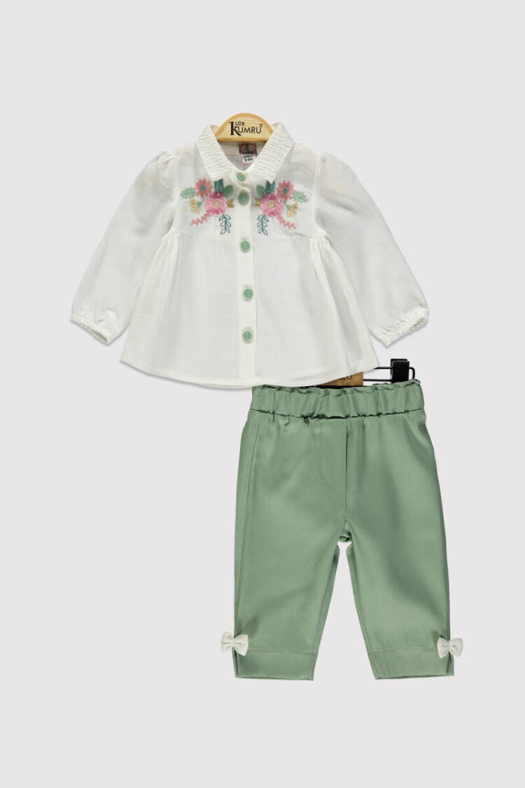 Baby Girl Embroidered Set 6-18M - Brand: Kumru Bebe - Kids & Baby Clothes Wholesale - Globality Store