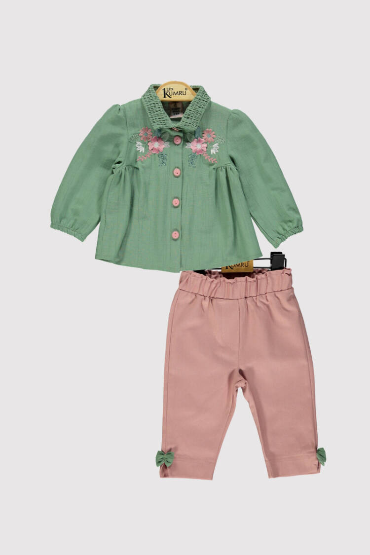 Baby Girl Embroidered Set 6-18M - Brand: Kumru Bebe - Kids & Baby Clothes Wholesale - Globality Store