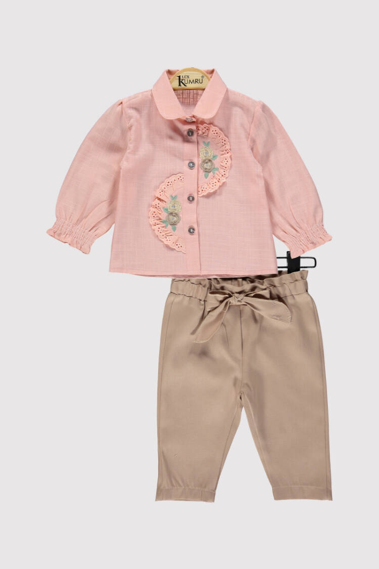 Baby Girl Embroidered Set 6-18M - Brand: Kumru Bebe - Kids & Baby Clothes Wholesale - Globality Store
