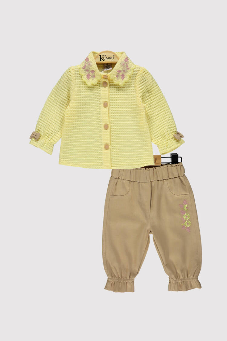 Baby Girl Embroidered Shirt Set 6-18M - Brand: Kumru Bebe - Kids & Baby Clothes Wholesale - Globality Store