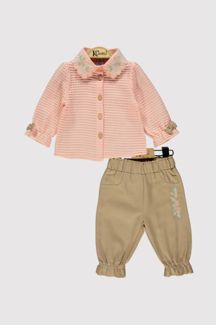 Baby Girl Embroidered Shirt Set 6-18M - Brand: Kumru Bebe - Kids & Baby Clothes Wholesale - Globality Store