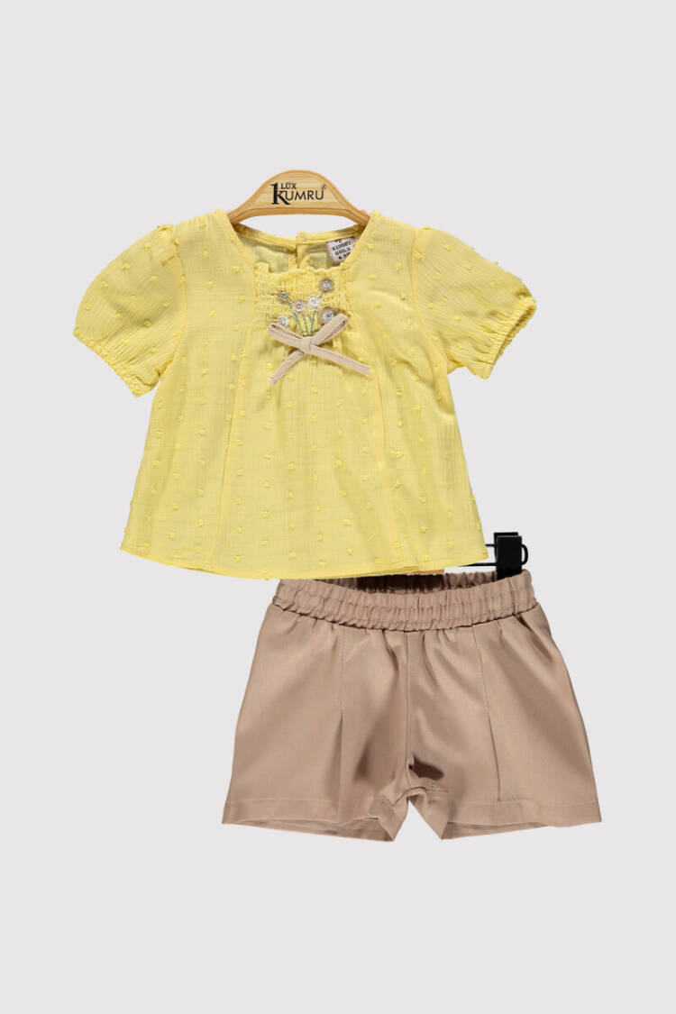 Baby Girl Embroidered Top Set 6-18M - Brand: Kumru Bebe - Kids & Baby Clothes Wholesale - Globality Store
