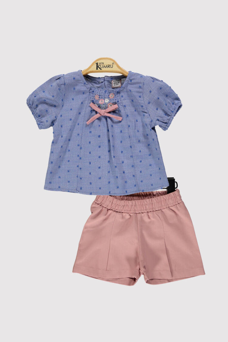 Baby Girl Embroidered Top Set 6-18M - Brand: Kumru Bebe - Kids & Baby Clothes Wholesale - Globality Store