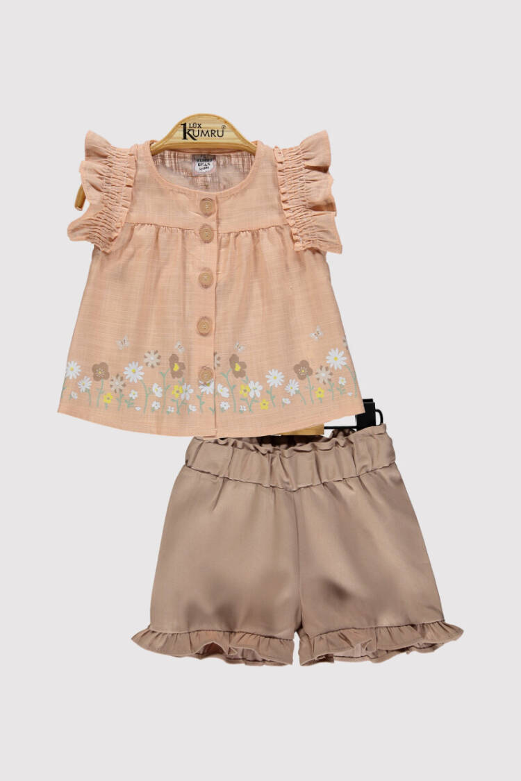 Baby Girl Floral Printed Set 6-18M - Brand: Kumru Bebe - Kids & Baby Clothes Wholesale - Globality Store