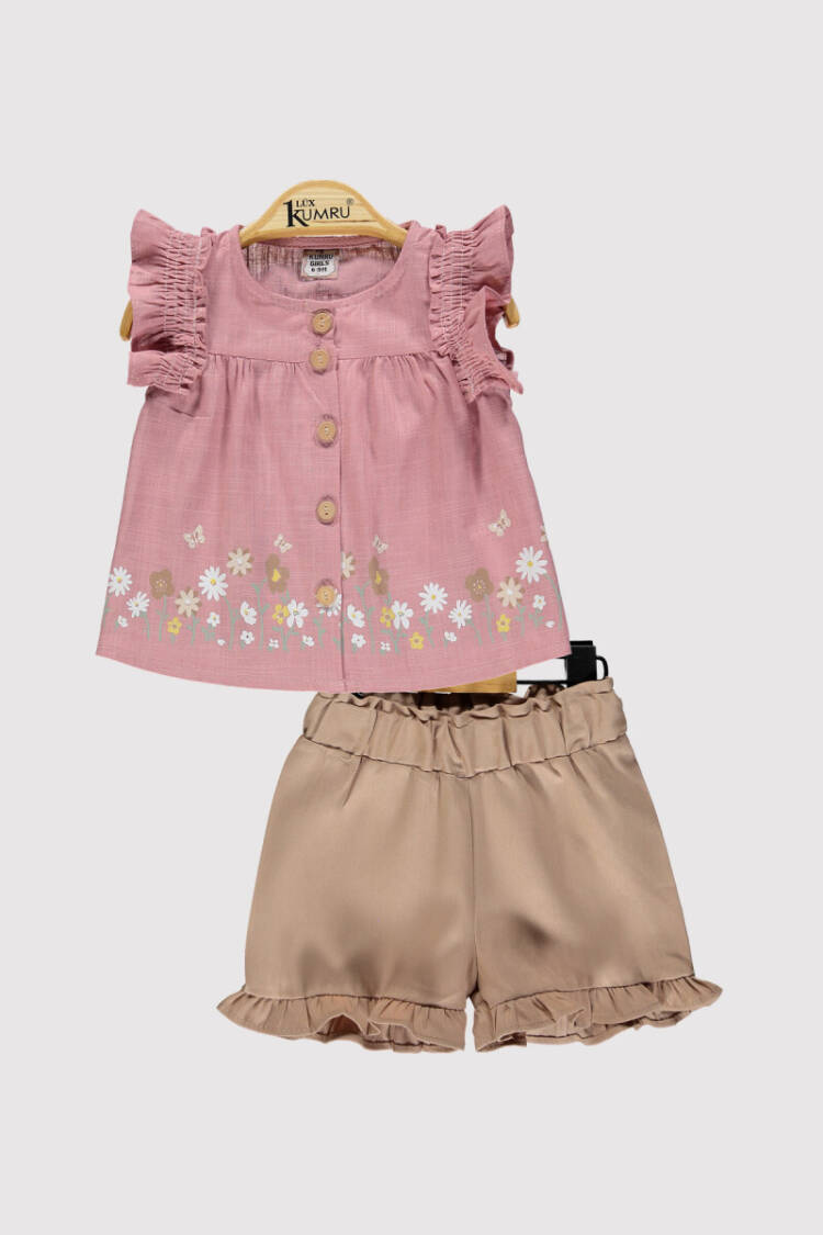 Baby Girl Floral Printed Set 6-18M - Brand: Kumru Bebe - Kids & Baby Clothes Wholesale - Globality Store