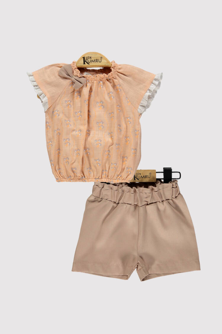 Baby Girl Flower Branch Printed Set 6-18M - Brand: Kumru Bebe - Kids & Baby Clothes Wholesale - Globality Store