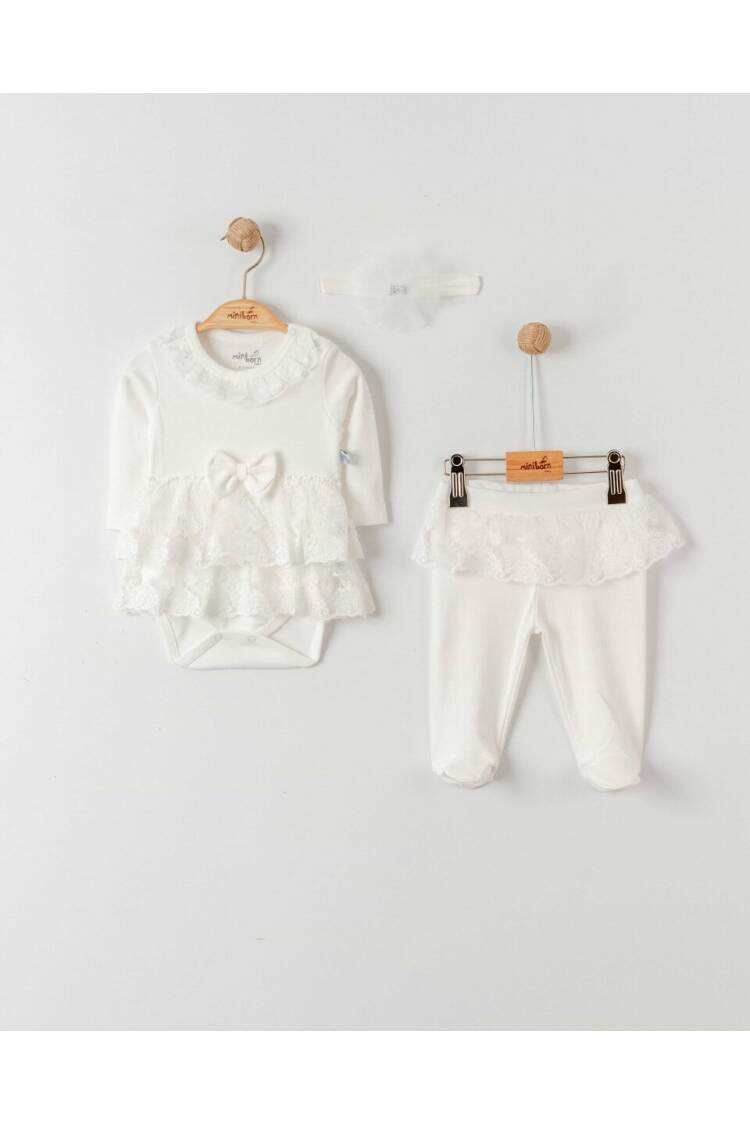 Baby Girl Jasmine 3 Piece Set 0-6M - Brand: Miniborn - Kids & Baby Clothes Wholesale - Globality Store