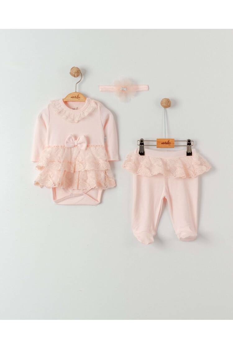 Baby Girl Jasmine 3 Piece Set 0-6M - Brand: Miniborn - Kids & Baby Clothes Wholesale - Globality Store