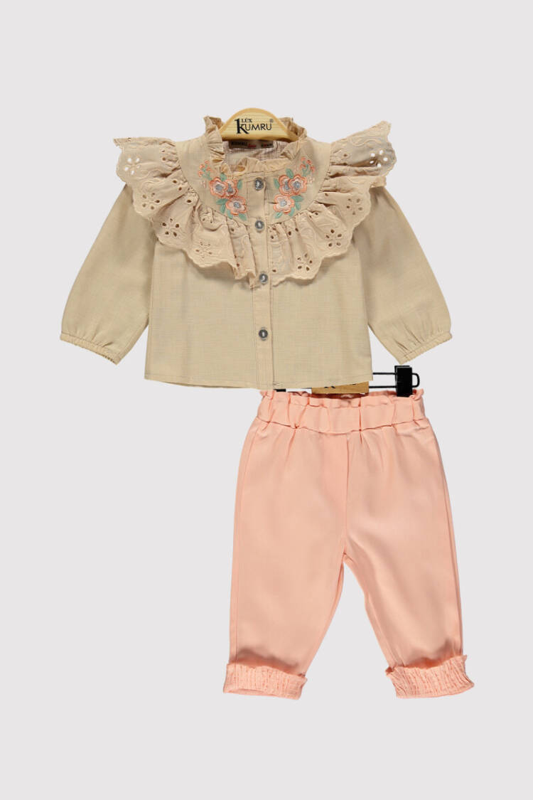 Baby Girl Lace Embroidered Set 6-18M - Brand: Kumru Bebe - Kids & Baby Clothes Wholesale - Globality Store