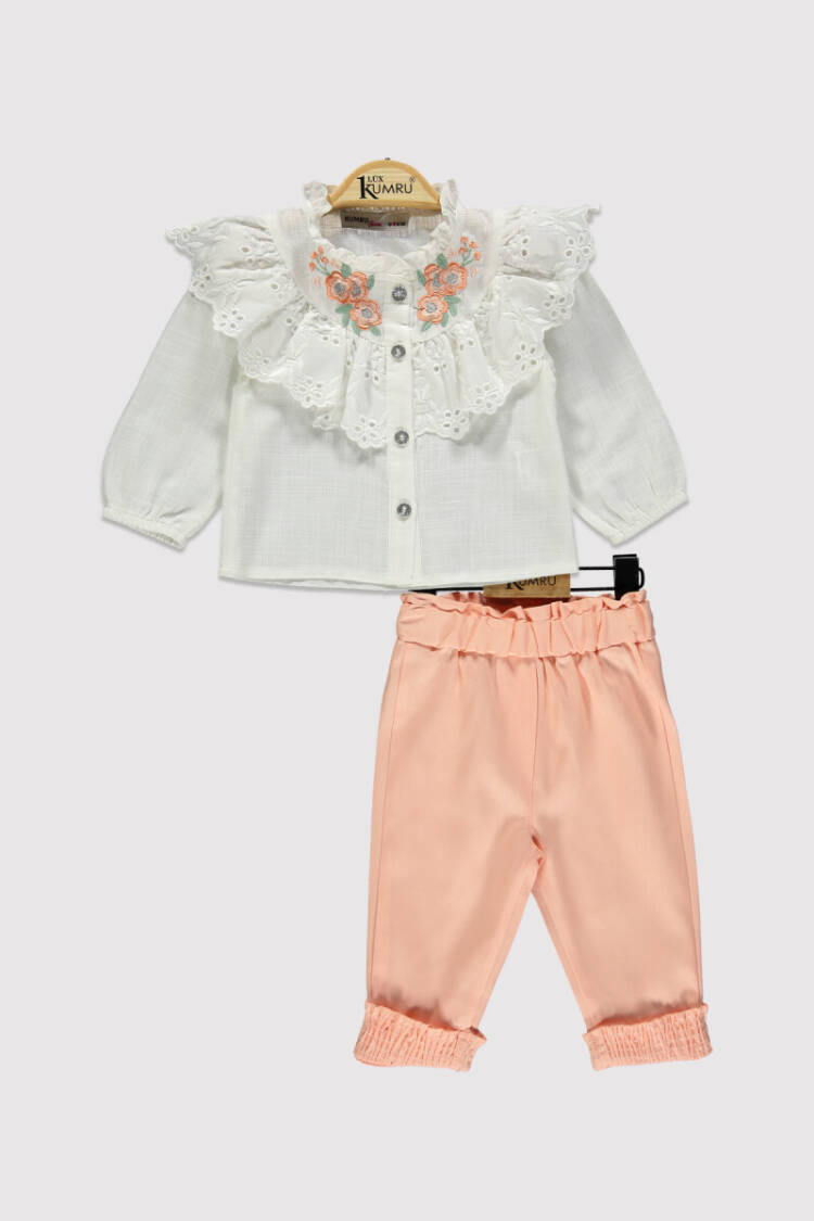 Baby Girl Lace Embroidered Set 6-18M - Brand: Kumru Bebe - Kids & Baby Clothes Wholesale - Globality Store