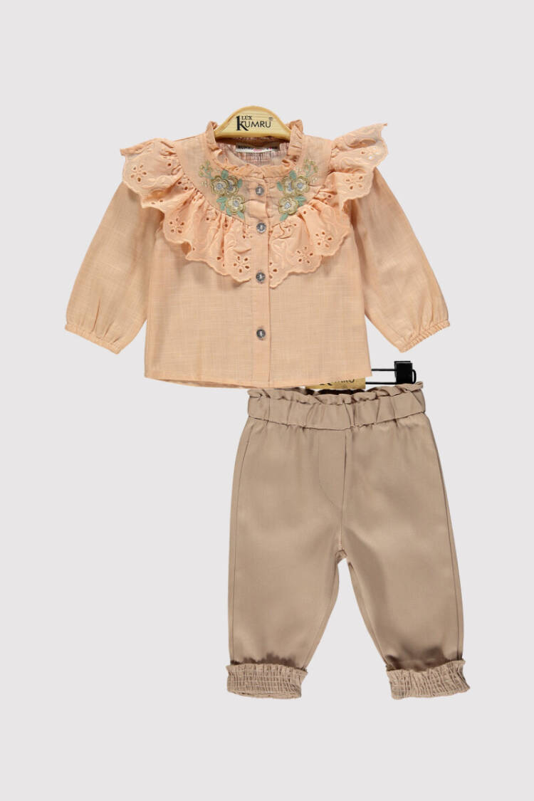 Baby Girl Lace Embroidered Set 6-18M - Brand: Kumru Bebe - Kids & Baby Clothes Wholesale - Globality Store