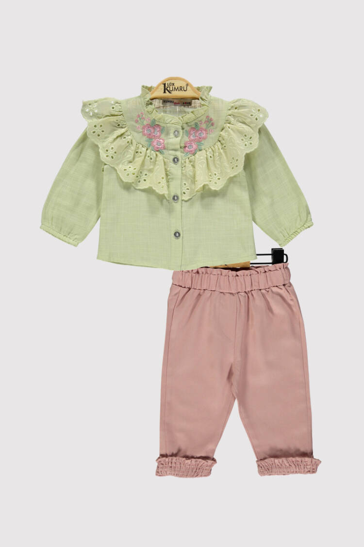 Baby Girl Lace Embroidered Set 6-18M - Brand: Kumru Bebe - Kids & Baby Clothes Wholesale - Globality Store