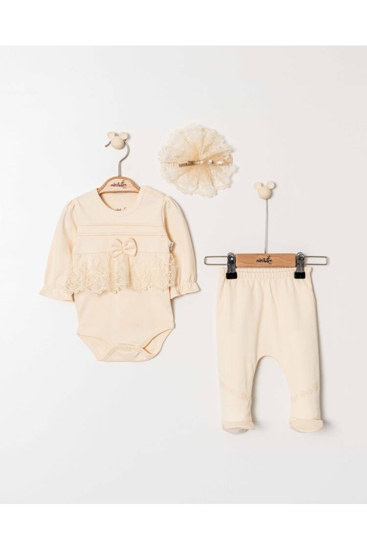 Baby Girl Marliana Set 3 Piece Set 0-6M - Brand: Miniborn - Kids & Baby Clothes Wholesale - Globality Store