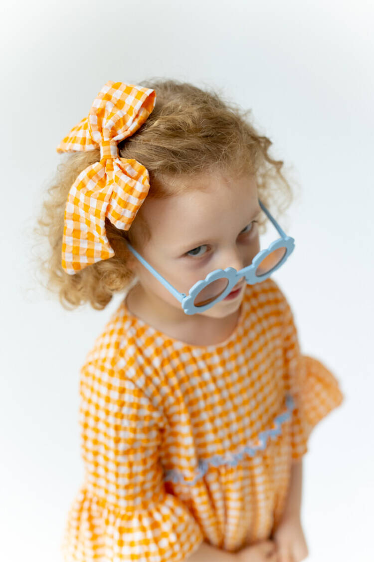 Baby Girl Orange Hairclip Bow Mini 1-12M - Brand: Pixy Love - Kids & Baby Clothes Wholesale - Globality Store