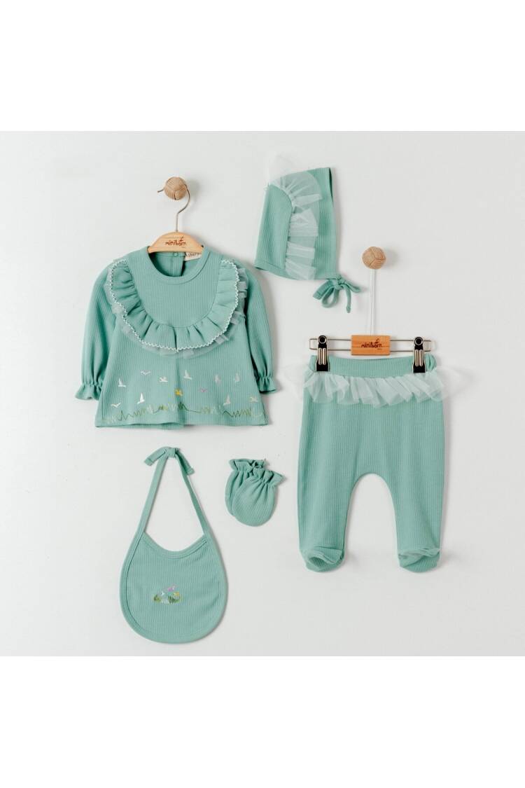 Baby Girl Pigeon 5-Piece Set 0-6M - Brand: Miniborn - Kids & Baby Clothes Wholesale - Globality Store