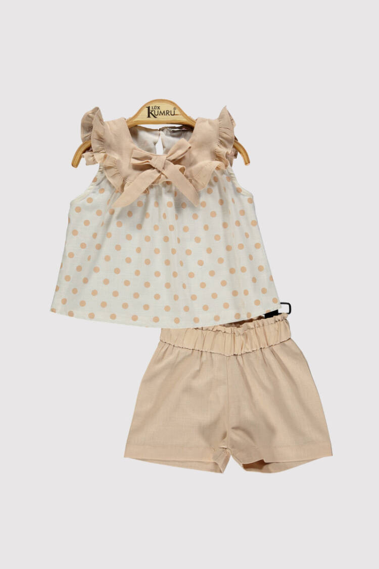 Baby Girl Printed Bow Set 6-18M - Brand: Kumru Bebe - Kids & Baby Clothes Wholesale - Globality Store