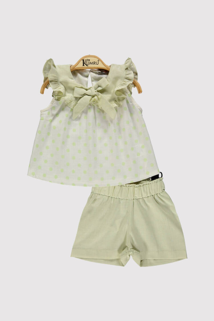 Baby Girl Printed Bow Set 6-18M - Brand: Kumru Bebe - Kids & Baby Clothes Wholesale - Globality Store