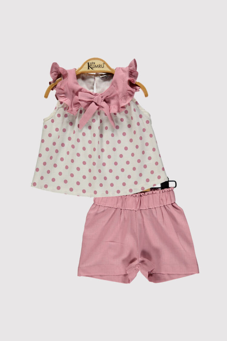 Baby Girl Printed Bow Set 6-18M - Brand: Kumru Bebe - Kids & Baby Clothes Wholesale - Globality Store
