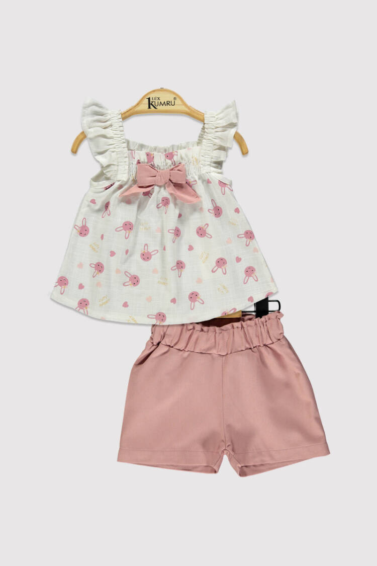 Baby Girl Rabbit Printed Set 6-18M - Brand: Kumru Bebe - Kids & Baby Clothes Wholesale - Globality Store