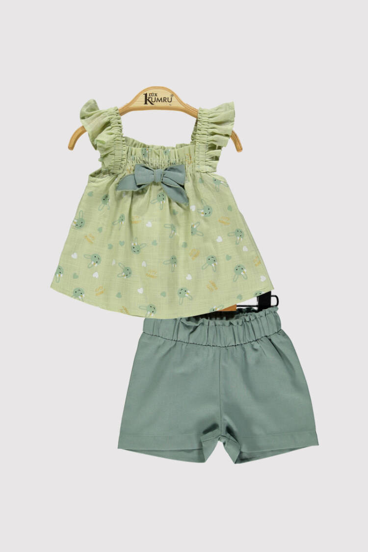 Baby Girl Rabbit Printed Set 6-18M - Brand: Kumru Bebe - Kids & Baby Clothes Wholesale - Globality Store