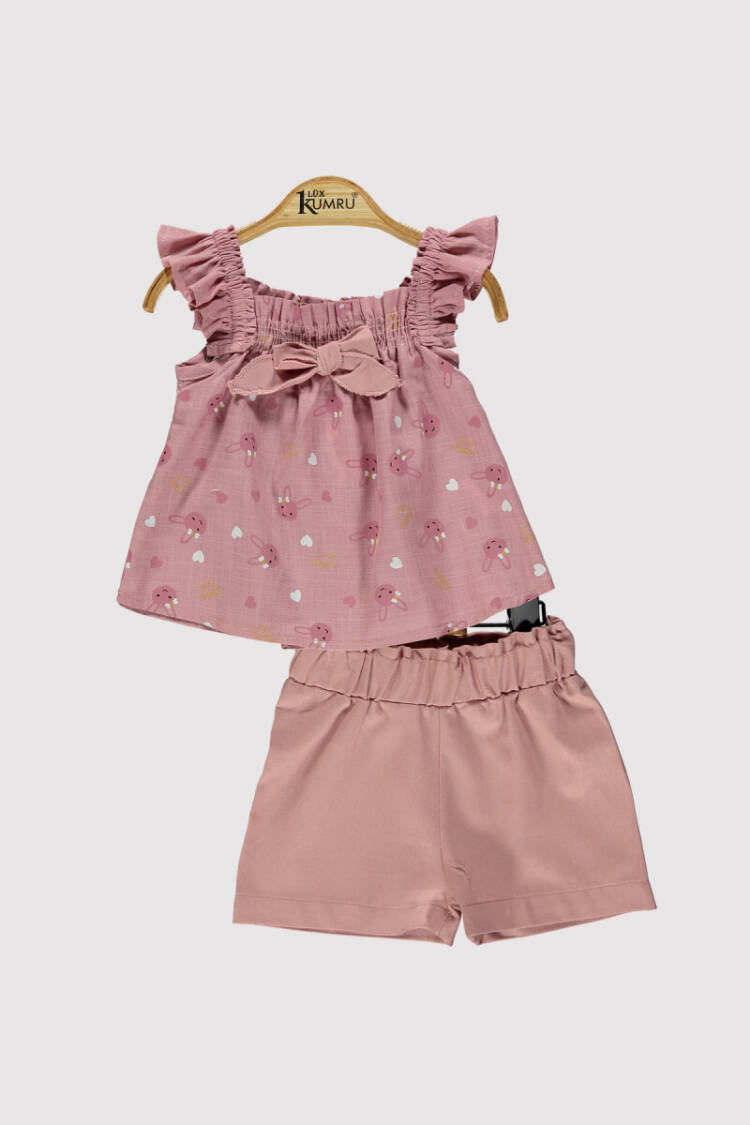 Baby Girl Rabbit Printed Set 6-18M - Brand: Kumru Bebe - Kids & Baby Clothes Wholesale - Globality Store