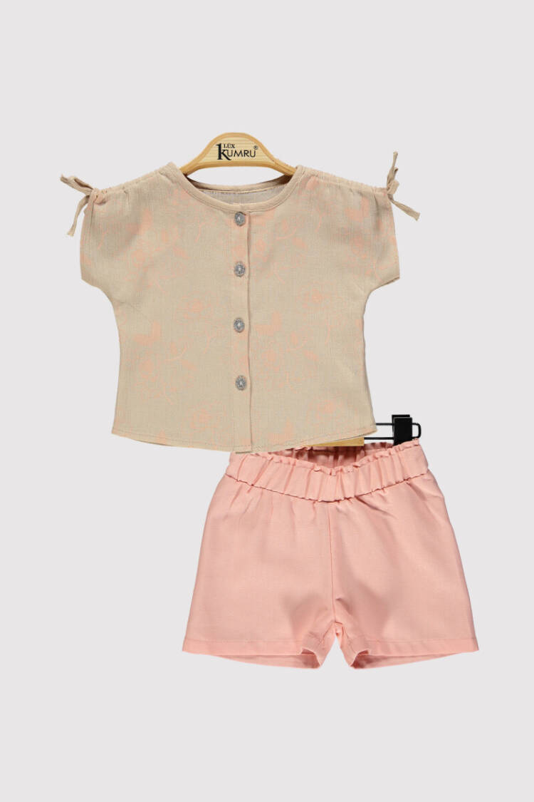 Baby Girl Rose Printed Shirt 6-18M - Brand: Kumru Bebe - Kids & Baby Clothes Wholesale - Globality Store