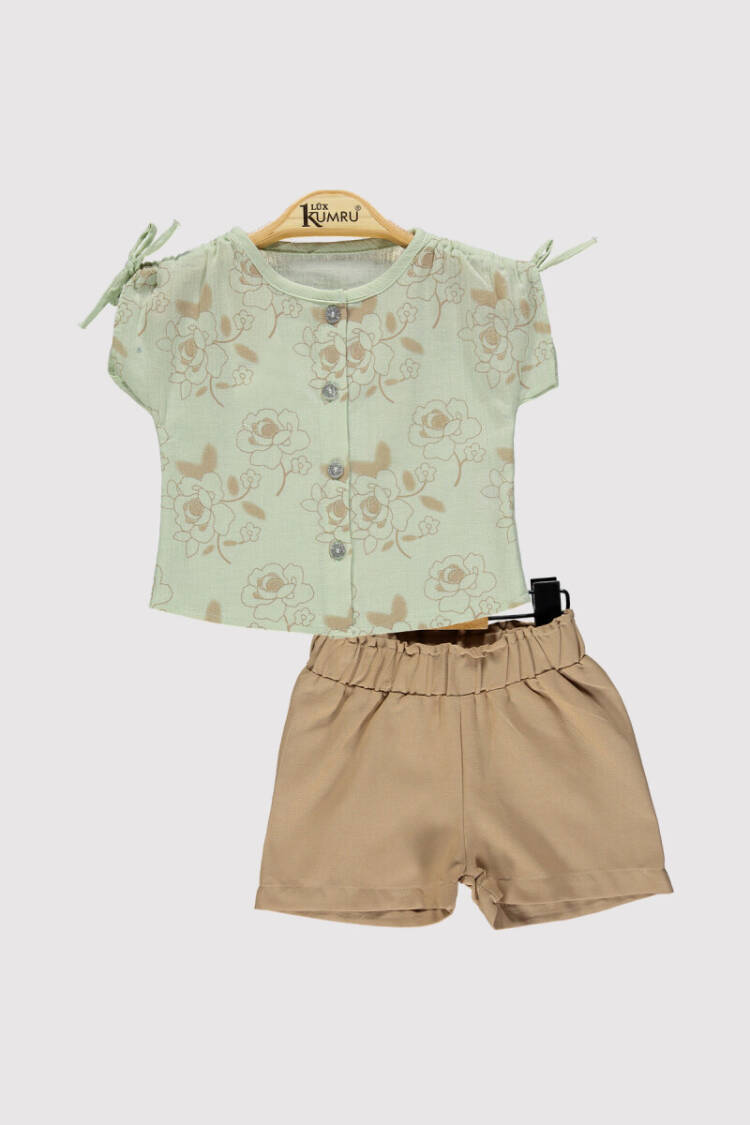 Baby Girl Rose Printed Shirt 6-18M - Brand: Kumru Bebe - Kids & Baby Clothes Wholesale - Globality Store