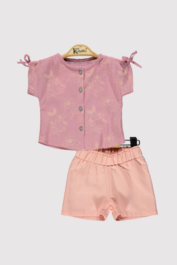 Baby Girl Rose Printed Shirt 6-18M - Brand: Kumru Bebe - Kids & Baby Clothes Wholesale - Globality Store