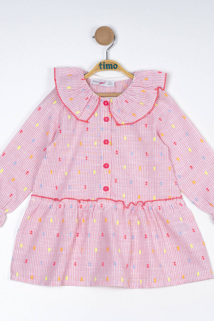 Baby Girl Ruffle Collar Dress 6-24M - Brand: Timo - Kids & Baby Clothes Wholesale - Globality Store