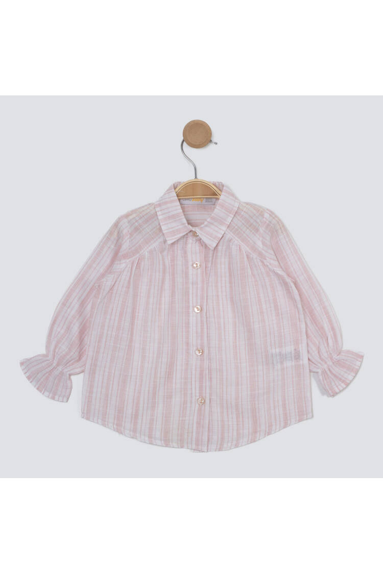 Baby Girl Striped Balloon Sleeve Shirt 6-24M - Brand: Timo - Kids & Baby Clothes Wholesale - Globality Store