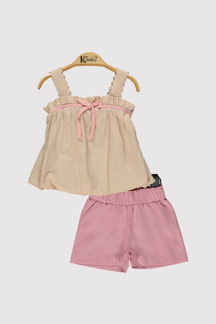 Baby Girl Suspender Embroidered Set 6-18M - Brand: Kumru Bebe - Kids & Baby Clothes Wholesale - Globality Store