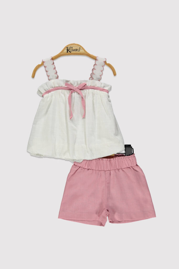 Baby Girl Suspender Embroidered Set 6-18M - Brand: Kumru Bebe - Kids & Baby Clothes Wholesale - Globality Store