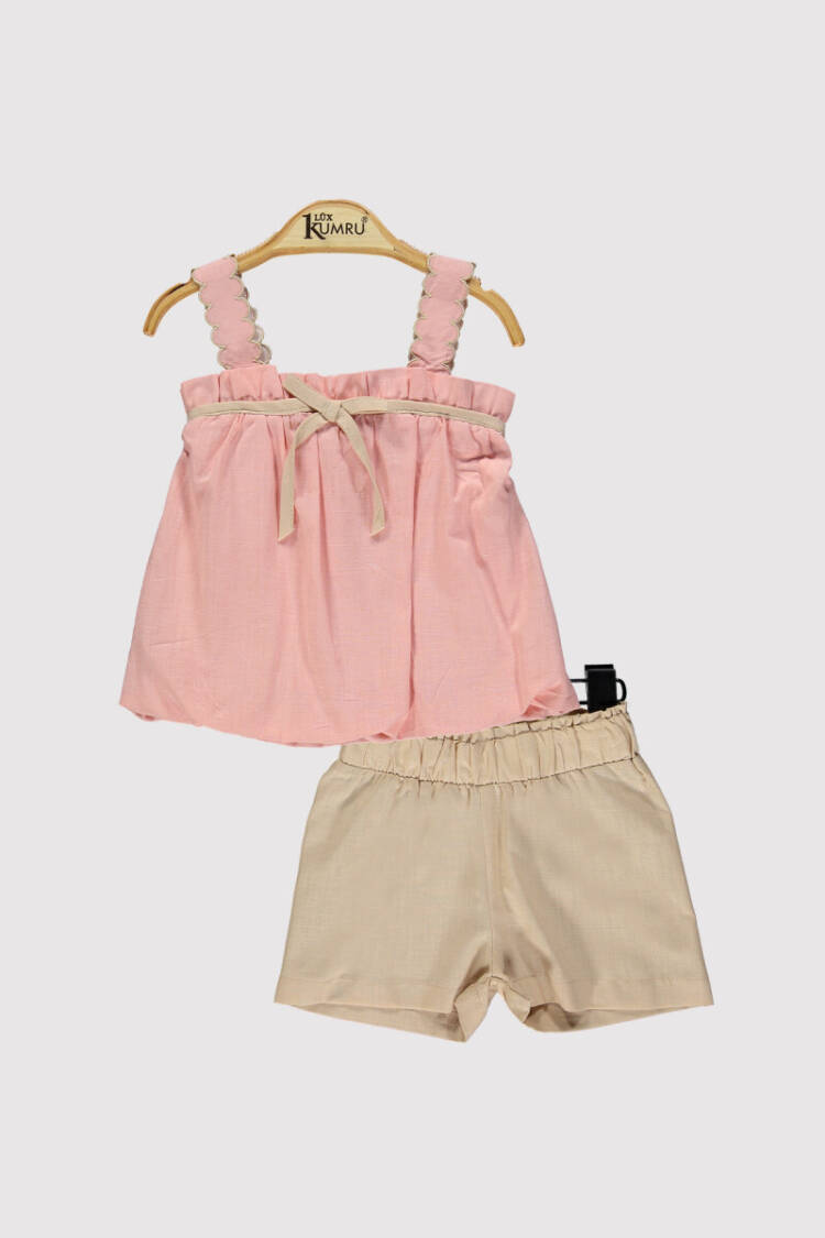 Baby Girl Suspender Embroidered Set 6-18M - Brand: Kumru Bebe - Kids & Baby Clothes Wholesale - Globality Store