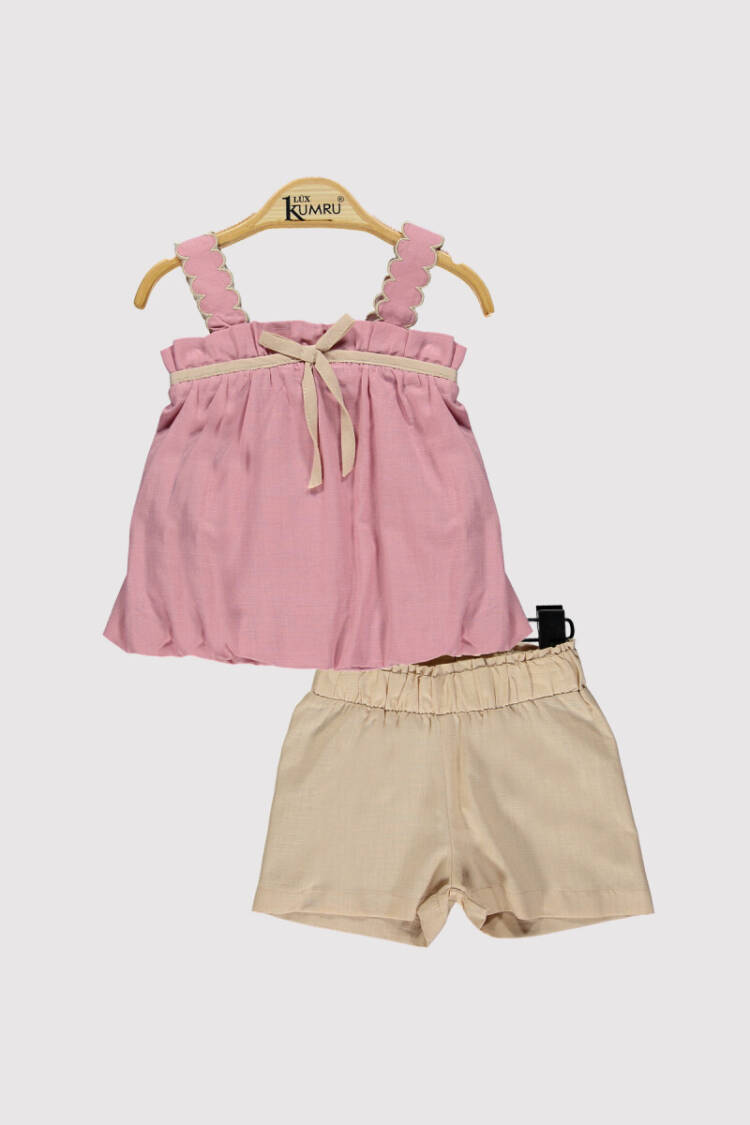 Baby Girl Suspender Embroidered Set 6-18M - Brand: Kumru Bebe - Kids & Baby Clothes Wholesale - Globality Store