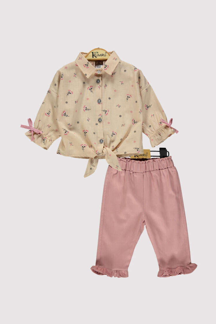 Baby Girl Waist Tie Set 6-18M - Brand: Kumru Bebe - Kids & Baby Clothes Wholesale - Globality Store