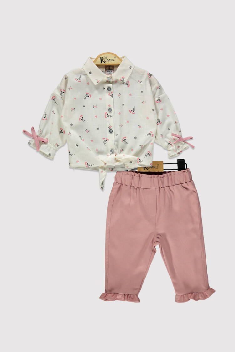 Baby Girl Waist Tie Set 6-18M - Brand: Kumru Bebe - Kids & Baby Clothes Wholesale - Globality Store