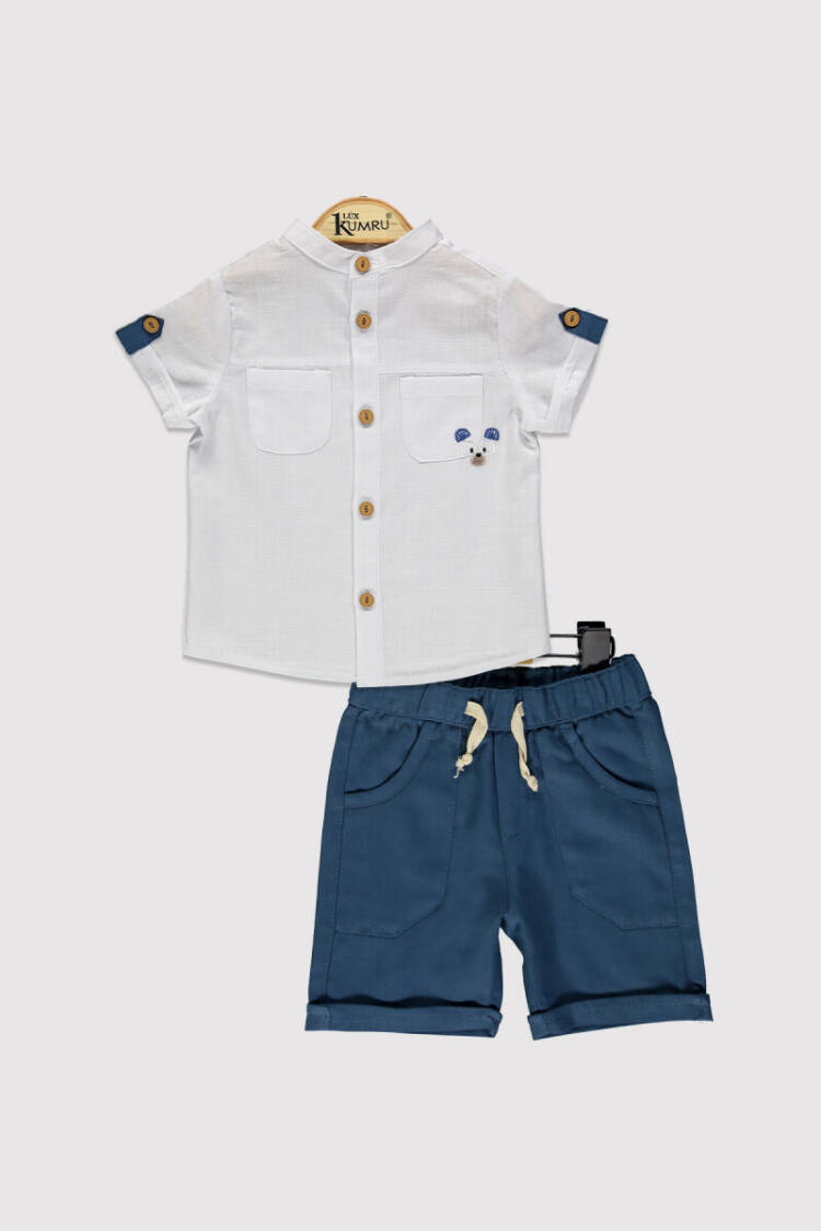 Bear Embroidered Boy's Suit 6-18 M - Brand: Kumru Bebe - Kids & Baby Clothes Wholesale - Globality Store