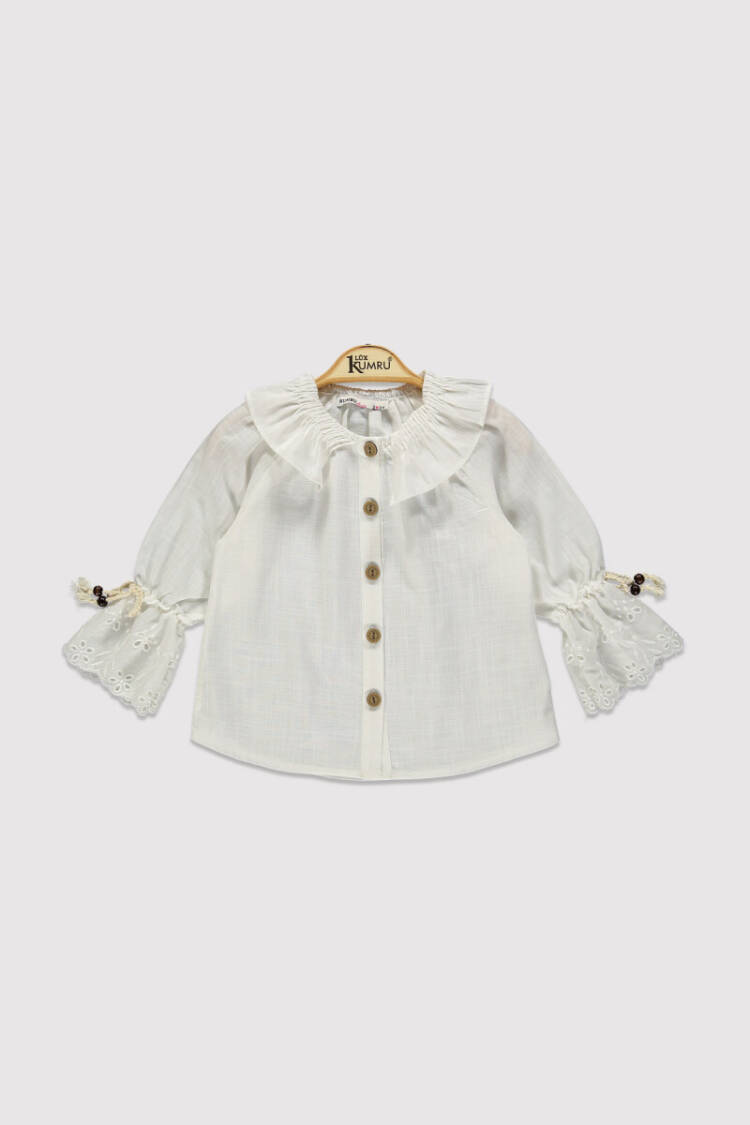 Bow Sleeve Shirt 10-13Y - Brand: Kumru Bebe - Kids & Baby Clothes Wholesale - Globality Store
