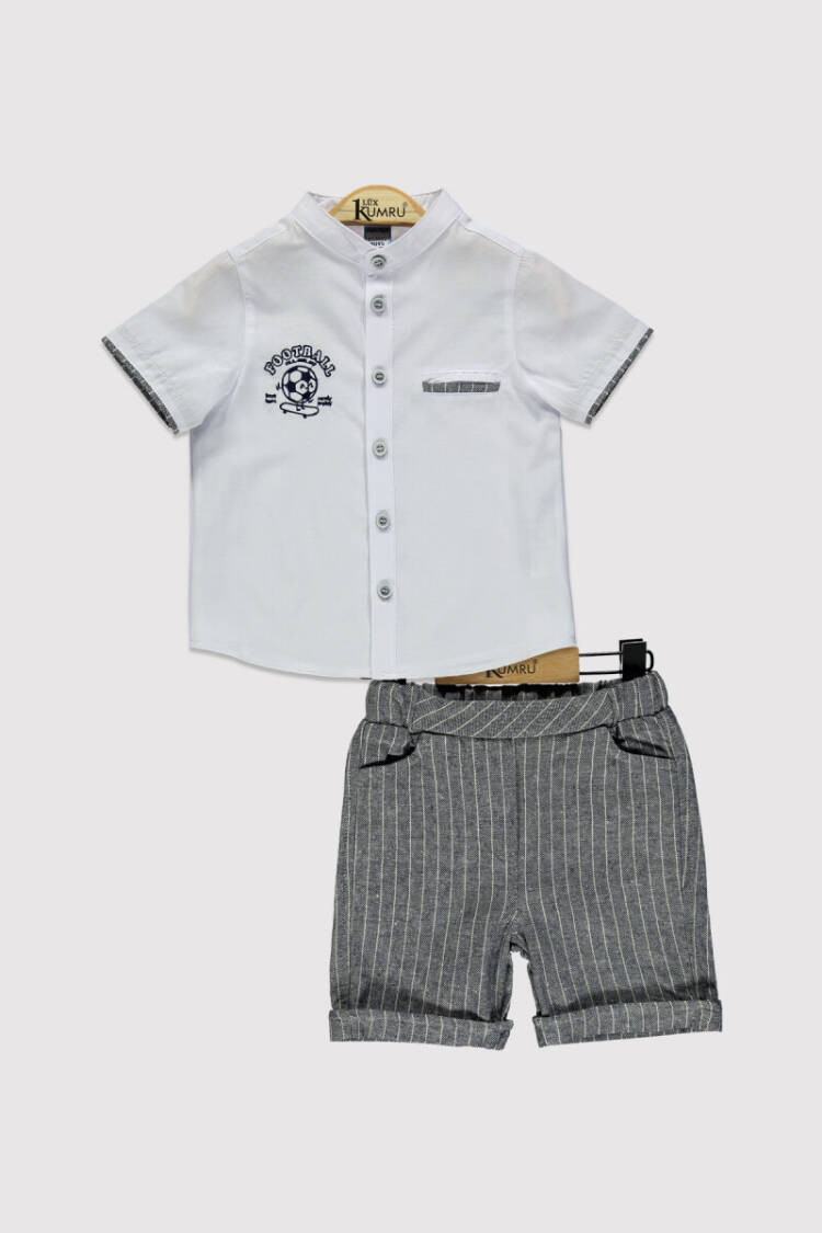 Boy Champion Embroidered Shirt Set 2-5Y - Brand: Kumru Bebe - Kids & Baby Clothes Wholesale - Globality Store