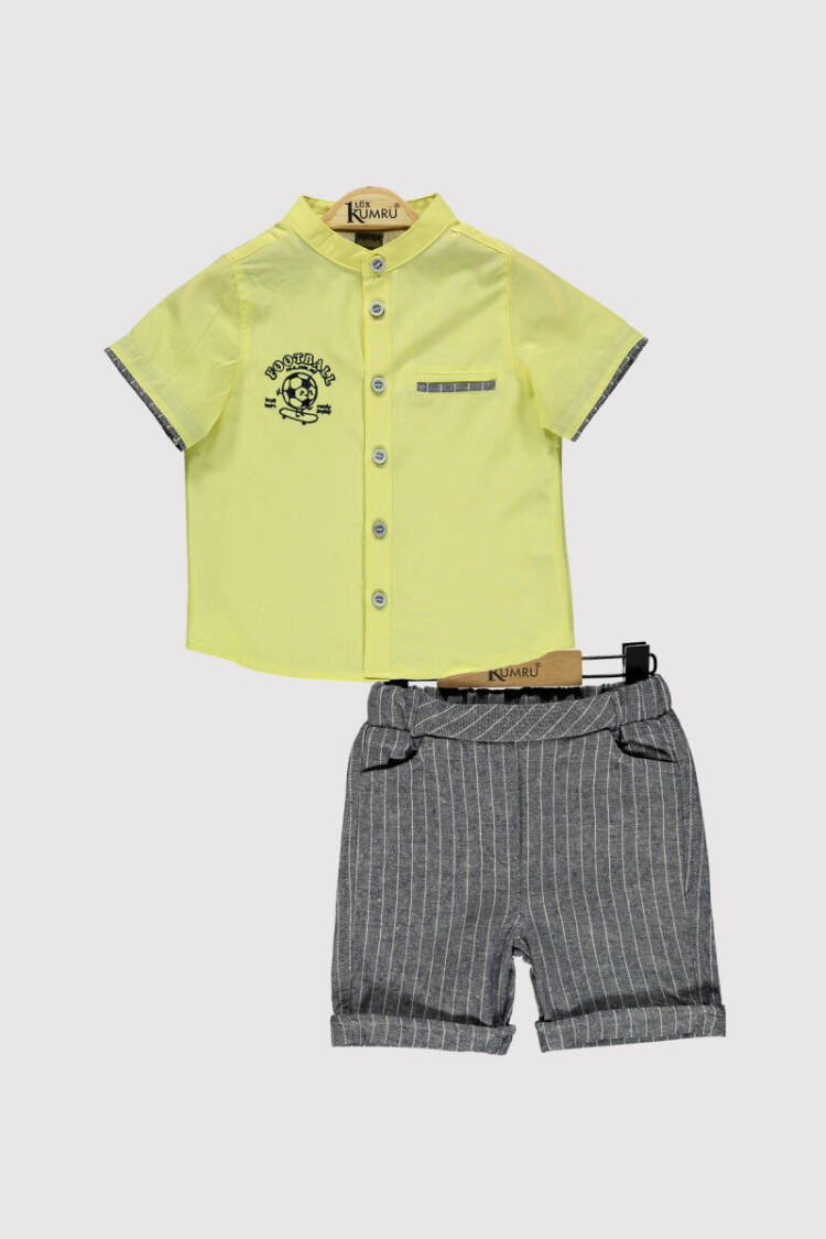 Boy Champion Embroidered Shirt Set 2-5Y - Brand: Kumru Bebe - Kids & Baby Clothes Wholesale - Globality Store
