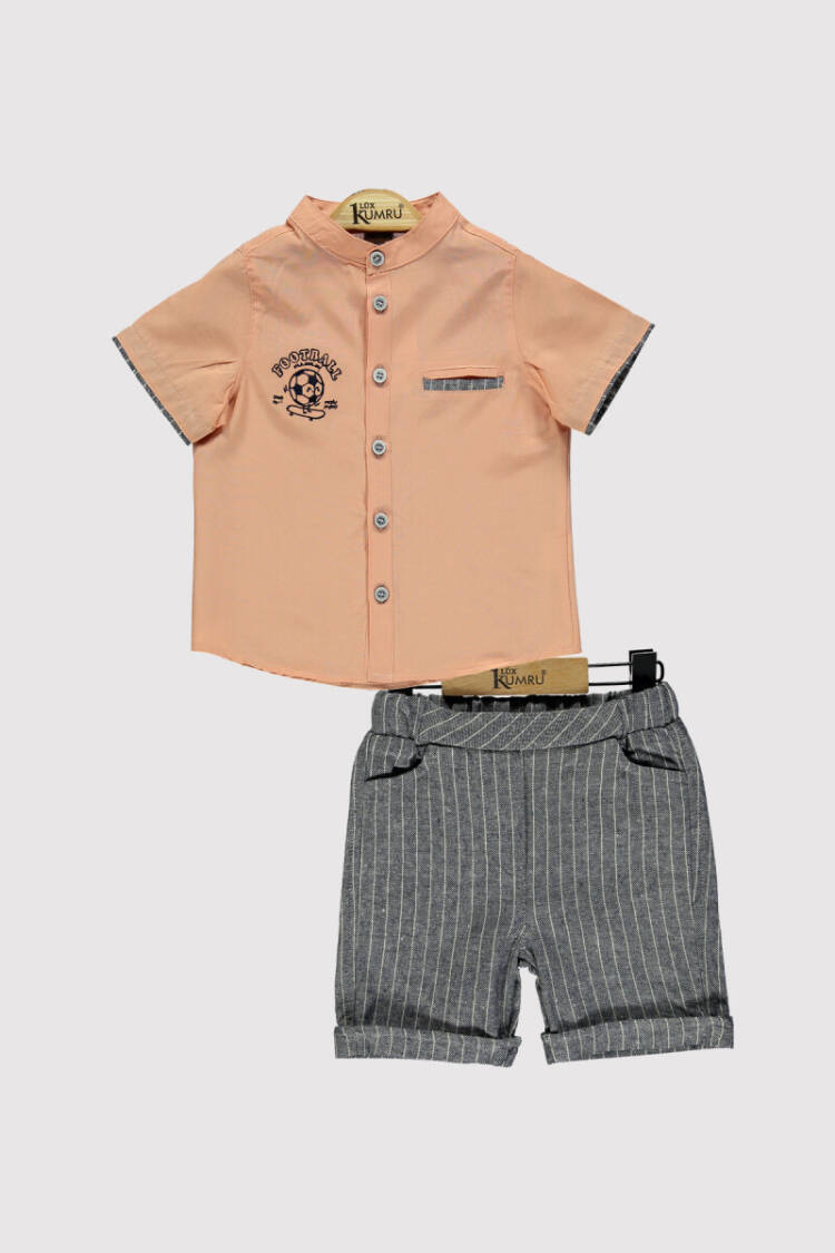 Boy Champion Embroidered Shirt Set 2-5Y - Brand: Kumru Bebe - Kids & Baby Clothes Wholesale - Globality Store