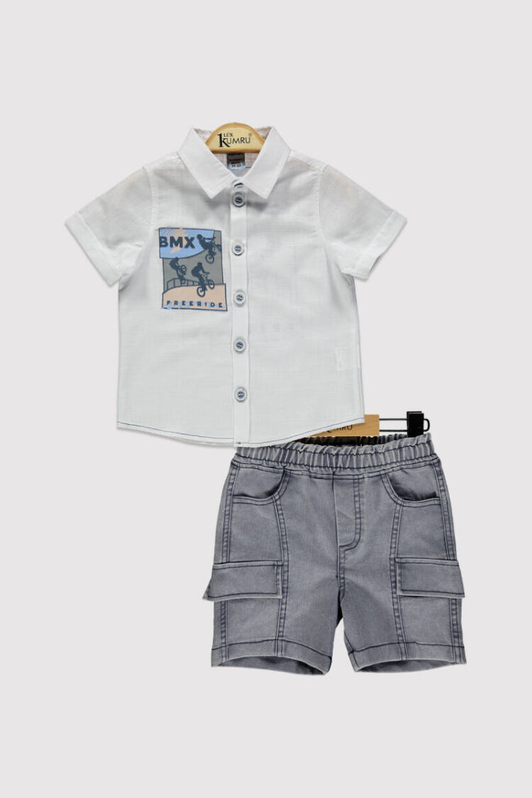 Boy Printed Suit 2-5Y - Brand: Kumru Bebe - Kids & Baby Clothes Wholesale - Globality Store